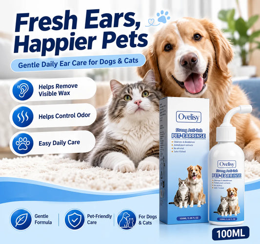 Gentle Pet Ear Wash | Odor-Free Cleaning for Dogs & Cats