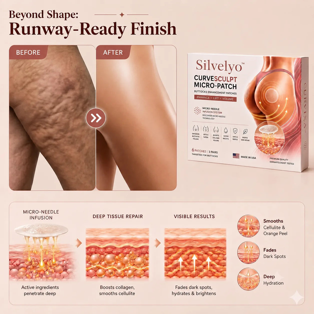 💥Selling out soon🔥-Ovelisy™ CurveSculpt Micro-Patch ✦ Sculpt • Firm • Smooth Lower Body Curves ✦ Micro-Needle Infusion System