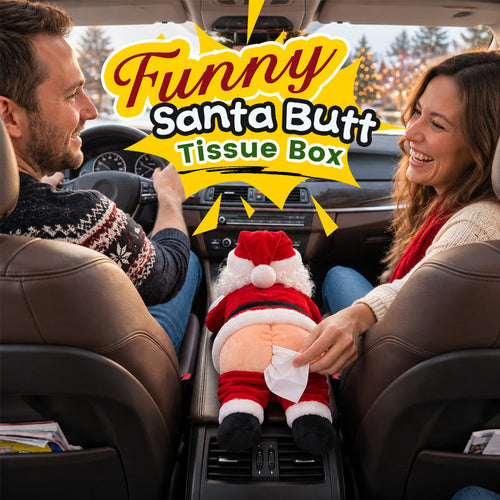 🎅 Funny Santa Butt Tissue Box – Hilarious Christmas Décor 😂🎄