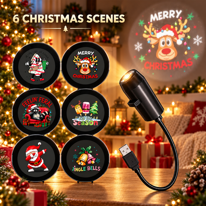 Plug‑and‑Play HD Holiday Projector, Multi‑Scene Projection Light for Christmas, Halloween & Faith‑Themed Decor