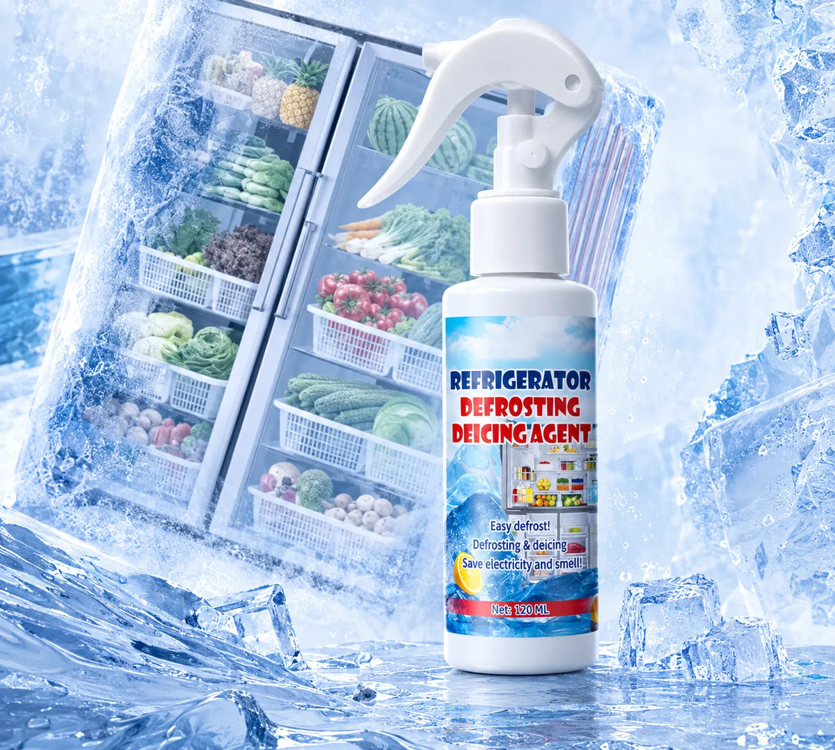 🧊De-icer Spray for Fridge & Freezer🎁(Includes Free Scraper)