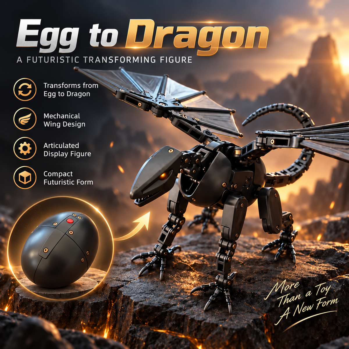 🐉⚡ Transforming Dragon Egg – Hatch a Powerful Mechanical Dragon! 🥚🔥