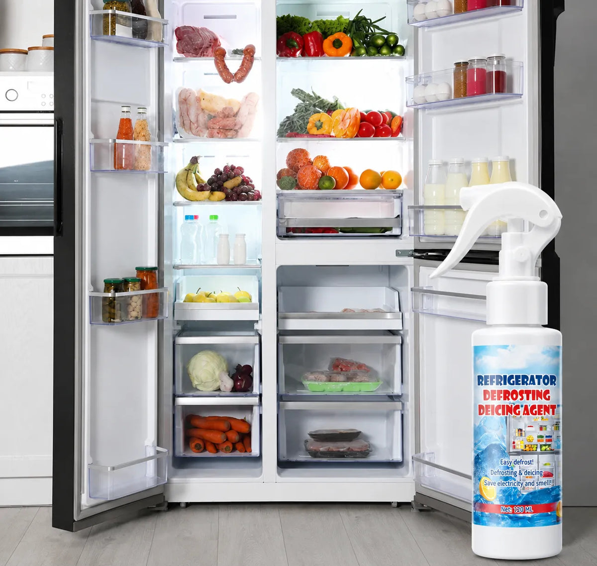 🧊De-icer Spray for Fridge & Freezer🎁(Includes Free Scraper)
