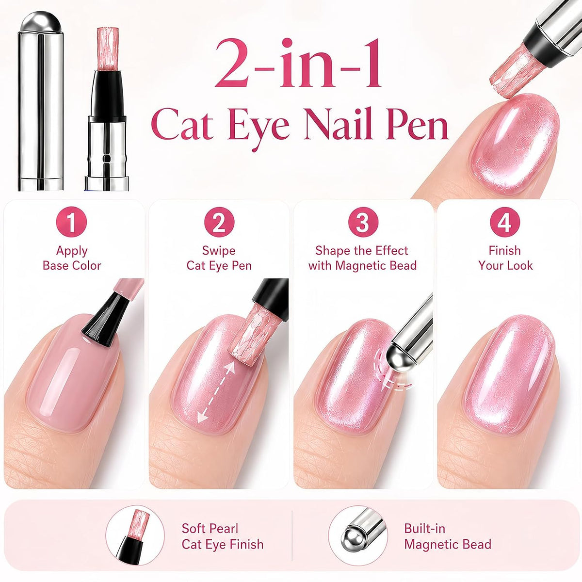 🎁Velvet Cat Eye Gel Nail Pen– Easy DIY Manicure Anytime
