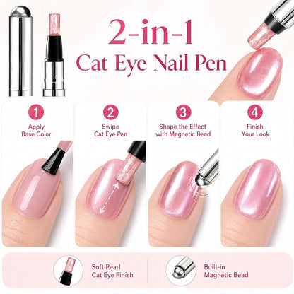 🎁Velvet Cat Eye Gel Nail Pen– Easy DIY Manicure Anytime