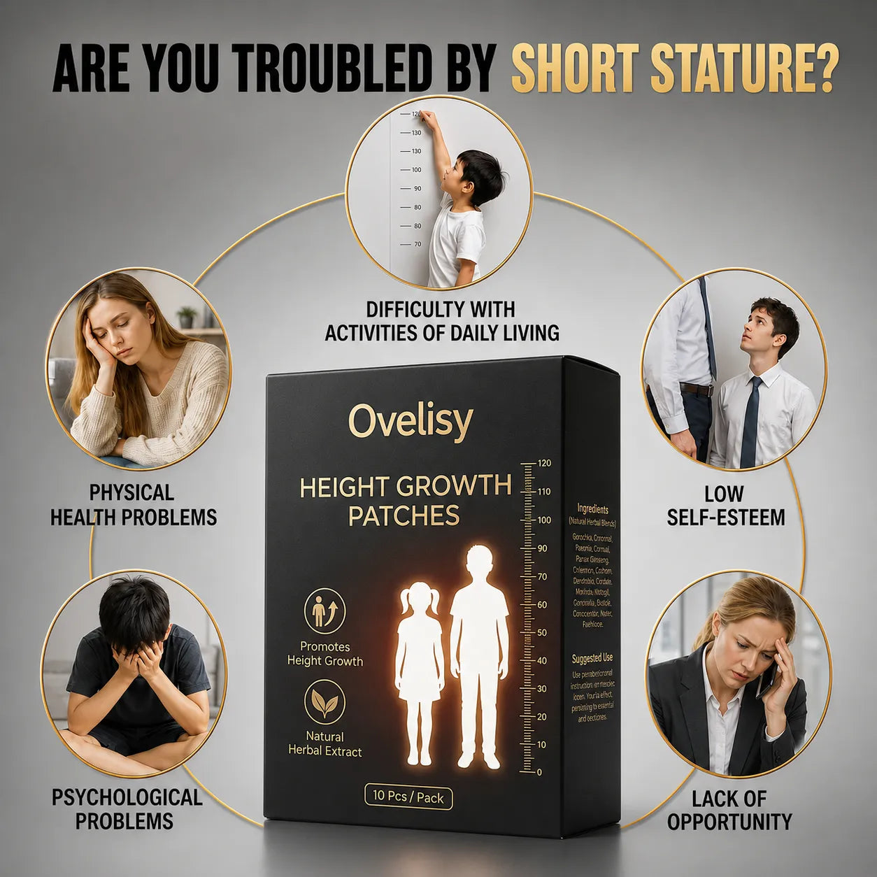 HEIGHT GROWTH  PATCHES  | Ovelisy