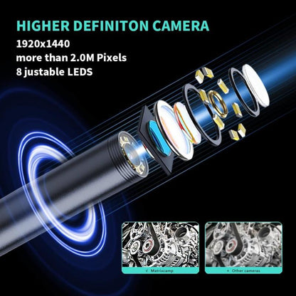 🎁✨HD Endoscope Camera for iPhone & Android – 1920P Inspection Scope with 8 Adjustable LED Lights 🔍📱