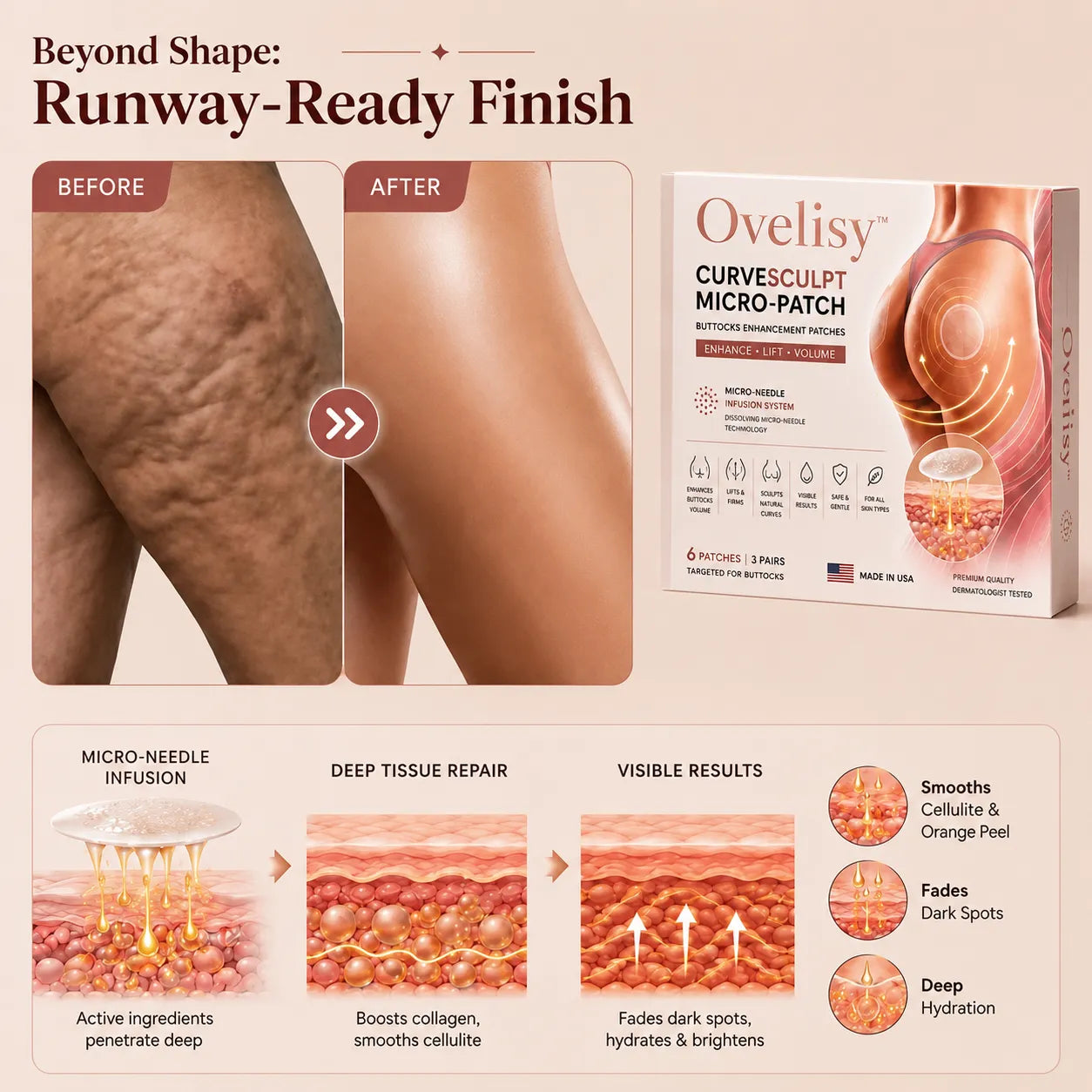 💥Selling out soon🔥-Ovelisy™ CurveSculpt Micro-Patch ✦ Sculpt • Firm • Smooth Lower Body Curves ✦ Micro-Needle Infusion System
