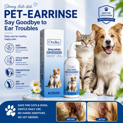 Gentle Pet Ear Wash | Odor-Free Cleaning for Dogs & Cats