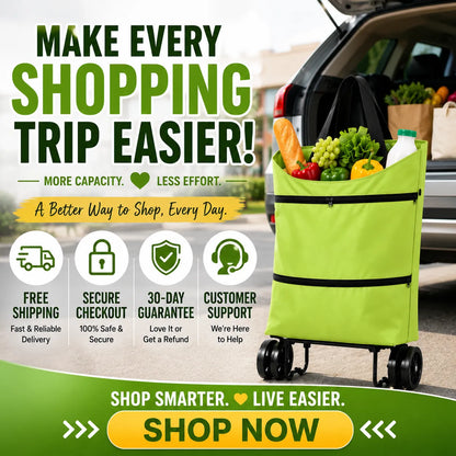 Foldable Shopping Cart - A Better Way to Shop, Every Day!