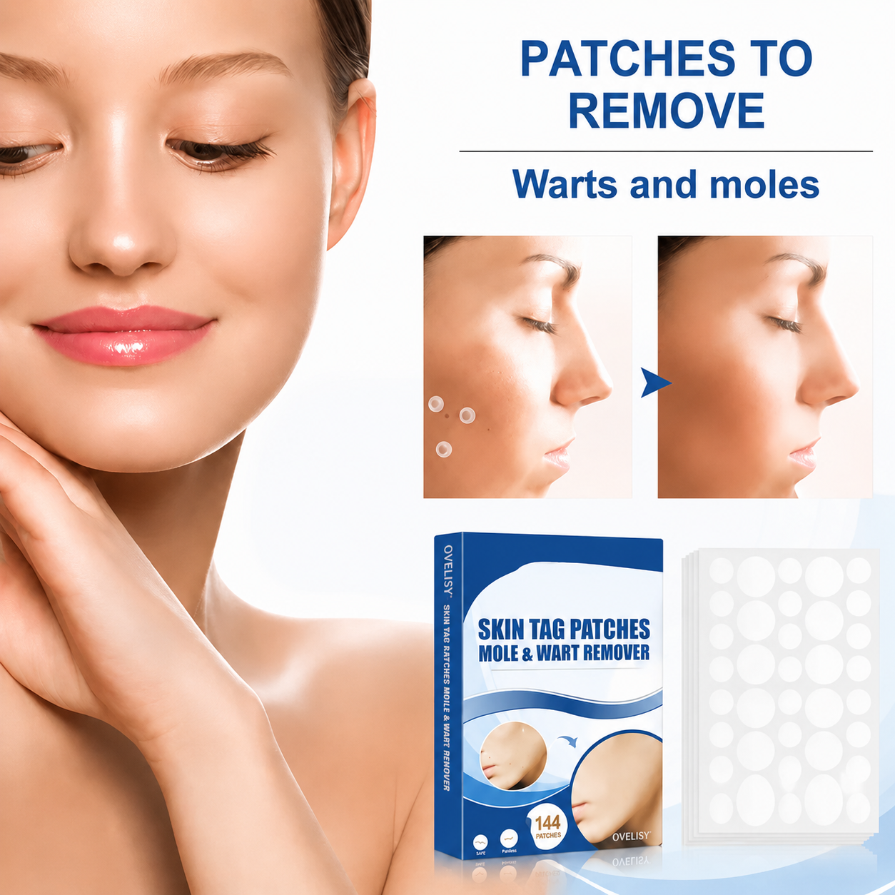 Ovelisy® Skin tag patches mole & wart remover