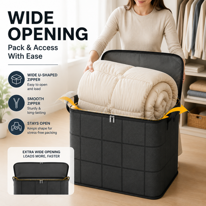 🔥 Hot sell! 🏠 XXL 180L Storage Bag – Large Capacity Moving & Closet Organizer for Quilts, Bedding & Sweaters.