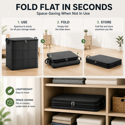 🔥 Hot sell! 🏠 XXL 180L Storage Bag – Large Capacity Moving & Closet Organizer for Quilts, Bedding & Sweaters.