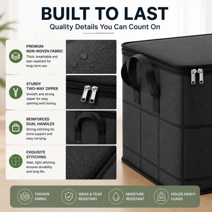 🔥 Hot sell! 🏠 XXL 180L Storage Bag – Large Capacity Moving & Closet Organizer for Quilts, Bedding & Sweaters.