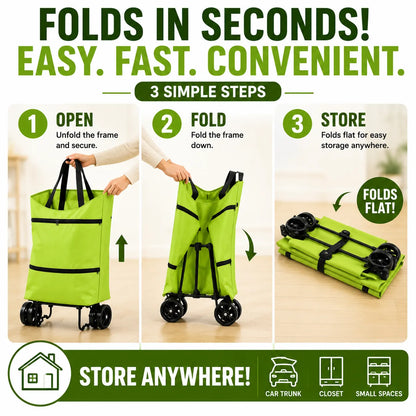 Foldable Shopping Cart - A Better Way to Shop, Every Day!