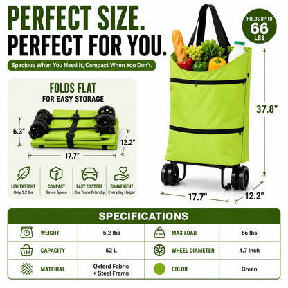 Foldable Shopping Cart - A Better Way to Shop, Every Day!