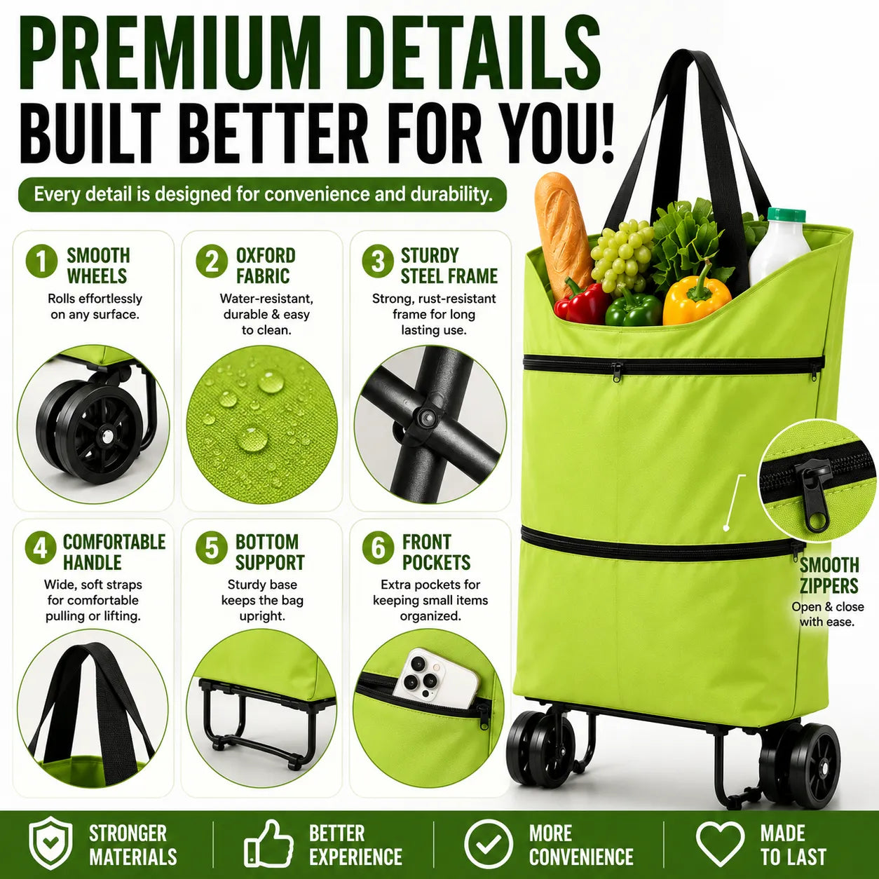 Foldable Shopping Cart - A Better Way to Shop, Every Day!