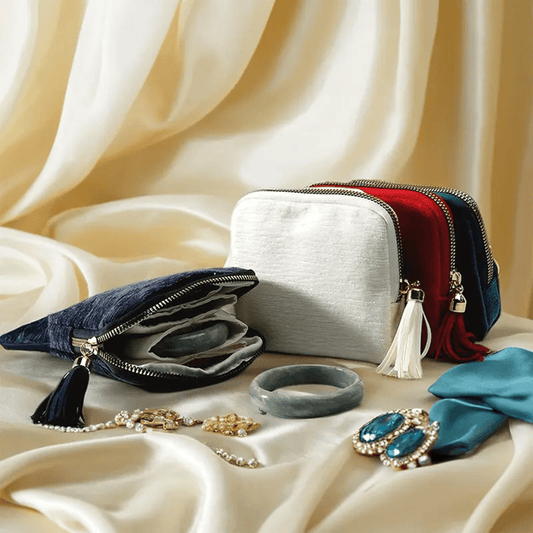 💖 Portable Jewelry Organizer | Zipper Pocket Travel Jewelry Storage Case 💎