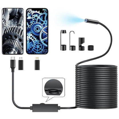 🎁✨HD Endoscope Camera for iPhone & Android – 1920P Inspection Scope with 8 Adjustable LED Lights 🔍📱