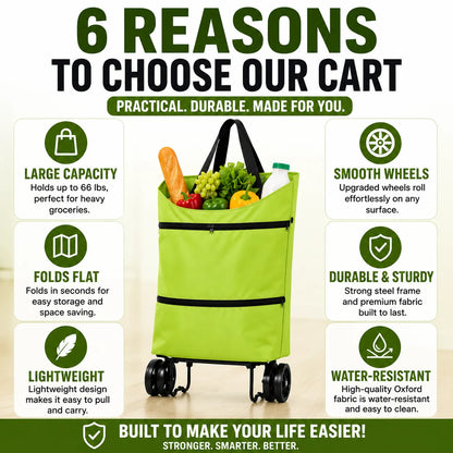 Foldable Shopping Cart - A Better Way to Shop, Every Day!